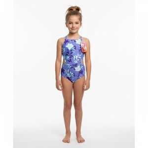 Kanu Surf Julia Girls Bikini Purple Floral Size 12